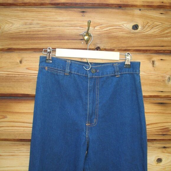 Vintage 70's High Rise Flare Fringe Jeans - Picture 6 of 11